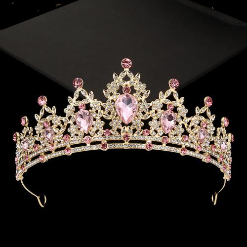 Tiaras, Sinc Alloy, jewelry faisin & do bhean & le rhinestone, dathanna níos mó le haghaidh rogha, height 55mm, diameter 150mm, Díolta De réir PC