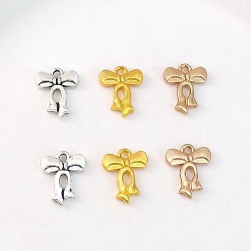 Tibetan Style Bowknot Pendants, plated, DIY, more colors for choice, nickel, lead & cadmium free, 15x12x2mm, Approx 100PCs/Bag, Sold By Bag