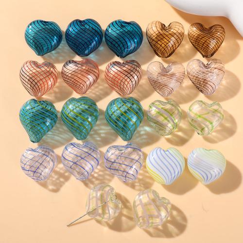 Lampwork Beads, Heart, DIY, more colors for choice, 20mm, Approx 100PCs/Bag, Sold By Bag