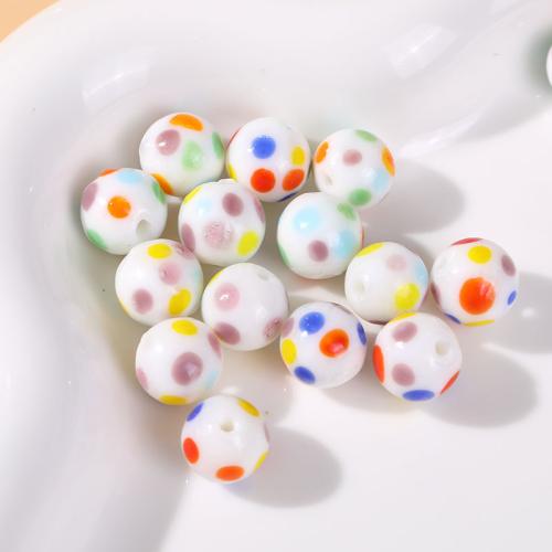 Fashion Glass Beads Round DIY 10mm Approx Sold By Bag