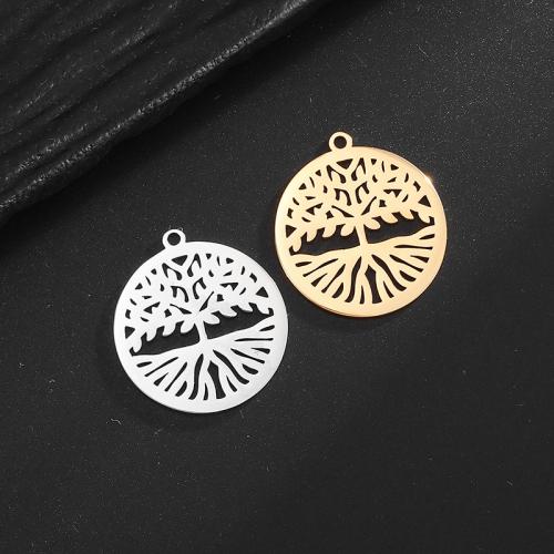 Stainless Steel Pendants, 304 Stainless Steel, Tree, Vacuum Ion Plating, DIY, more colors for choice, 20x22mm, Sold By PC