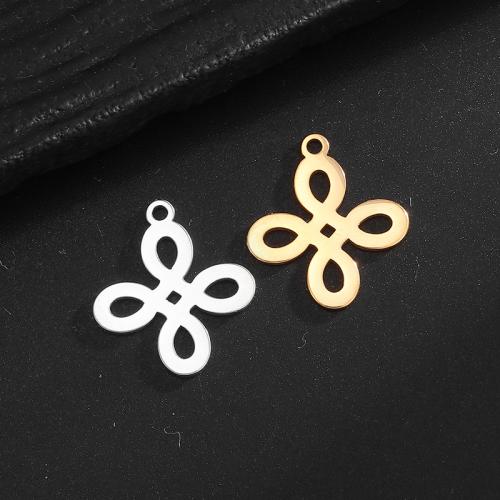 Stainless Steel Pendants, 304 Stainless Steel, Chinese Knot, Vacuum Ion Plating, DIY, more colors for choice, 16x18mm, Sold By PC