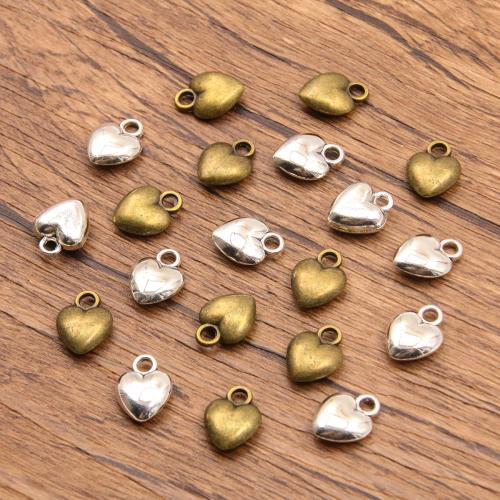 Tibetan Style Heart Pendants, plated, DIY, more colors for choice, nickel, lead & cadmium free, 100PCs/Bag, Sold By Bag