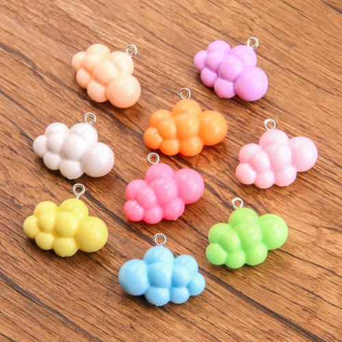 Resin Pendant, Cloud, DIY, more colors for choice, 100PCs/Bag, Sold By Bag