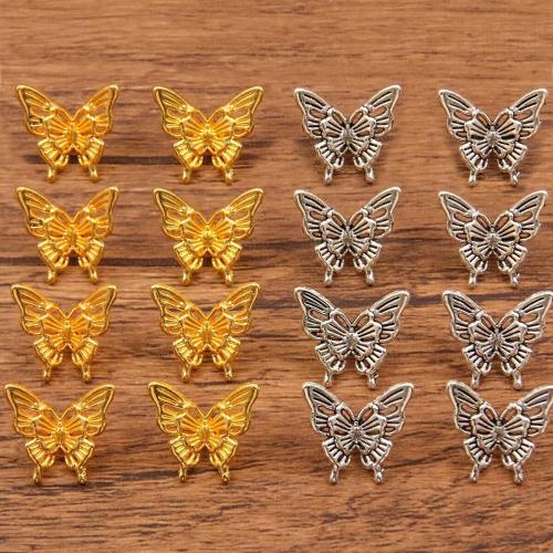 Tibetan Style Animal Pendants, Butterfly, plated, DIY, more colors for choice, nickel, lead & cadmium free, 100PCs/Bag, Sold By Bag