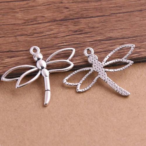 Zinc Alloy Animal Pendants Dragonfly plated DIY nickel lead & cadmium free Sold By Bag