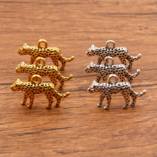 Tibetan Style Animal Pendants, Leopard, plated, DIY, more colors for choice, nickel, lead & cadmium free, 100PCs/Bag, Sold By Bag