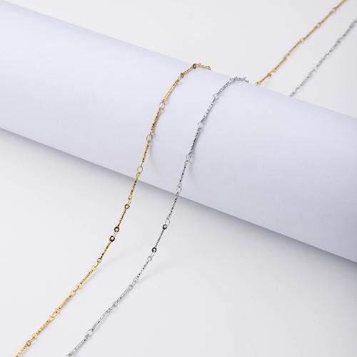 Stainless Steel Chain Necklace, 304 Stainless Steel, with 5cm extender chain, plated, fashion jewelry, more colors for choice, 2.20mm, Length:45 cm, Sold By PC