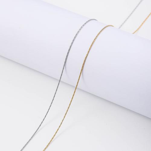 Stainless Steel Chain Necklace, 304 Stainless Steel, with 5cm extender chain, plated, fashion jewelry, more colors for choice, 0.90mm, Length:45 cm, Sold By PC