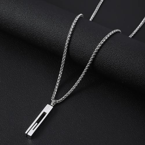 Stainless Steel Jewelry Necklace, 304 Stainless Steel, silver color plated, fashion jewelry, silver color, Length:60 cm, Sold By PC