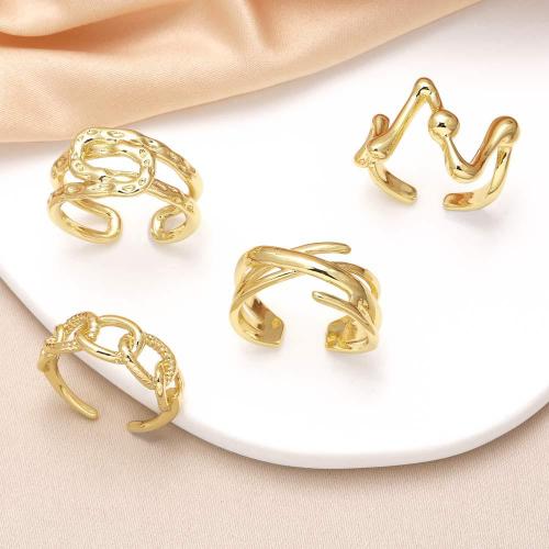 Brass Finger Ring, plated, fashion jewelry & different designs for choice, golden, nickel, lead & cadmium free, Sold By PC