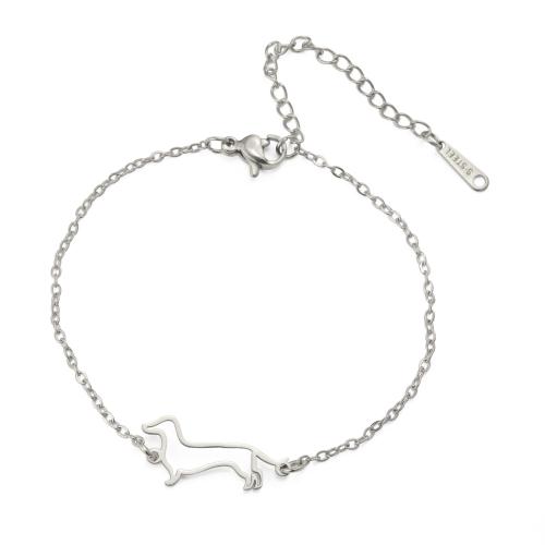 Bijoux bracelet en acier inoxydable, Acier inoxydable 304, avec 5cm chaînes de rallonge, Placage, bijoux de mode & styles différents pour le choix & pour femme, plus de couleurs à choisir, Longueur:Environ 17 cm, Vendu par PC