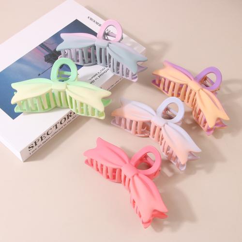 Hair Claw Clips, Resin, Bowknot, stoving varnish, gradient color & for woman, more colors for choice, Sold By PC