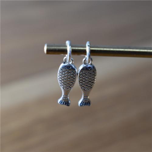 925 Sterling Silber Anhänger, Fisch, DIY, keine, 17x5.50mm, verkauft von PC