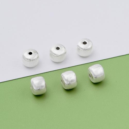 Spacer Beads Jóias, 925 prata esterlina, DIY, prateado, 7x5.80mm, Buraco:Aprox 1.5mm, vendido por PC