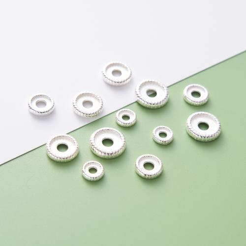 Spacer Beads Jewelry, 925 Sterling Silver, DIY & different size for choice, silver color, Sold By PC