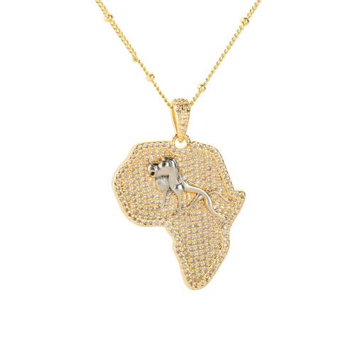 Cubic Zirconia Micro Pave Brass Pendant, plated, DIY & micro pave cubic zirconia, golden, Sold By PC