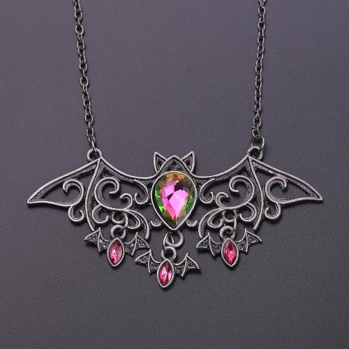 
Oíche Shamhna Necklace, Sinc Alloy, plátáilte, Oíche Shamhna Jewelry Gift & micrea réiteach zirconia ciúbach & do fear, dath bunaidh, Fad Thart 51-80 cm, Díolta De réir PC