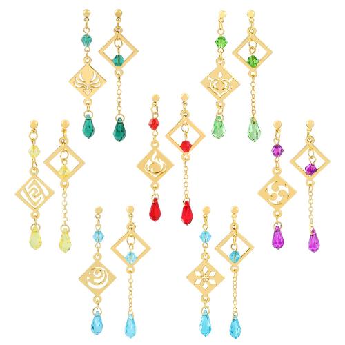 Tibetan Style Stud Earring, with Gemstone, plated, different designs for choice & for woman, more colors for choice, Sold By Pair