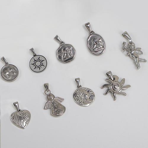 Stainless Steel Pendants, 304 Stainless Steel, plated, DIY & different styles for choice, more colors for choice, Sold By PC