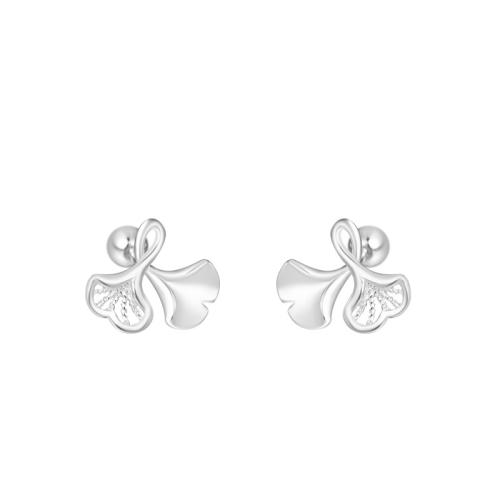 925 Sterling Silver Stud Earrings, different styles for choice & for woman, silver color, Sold By Pair