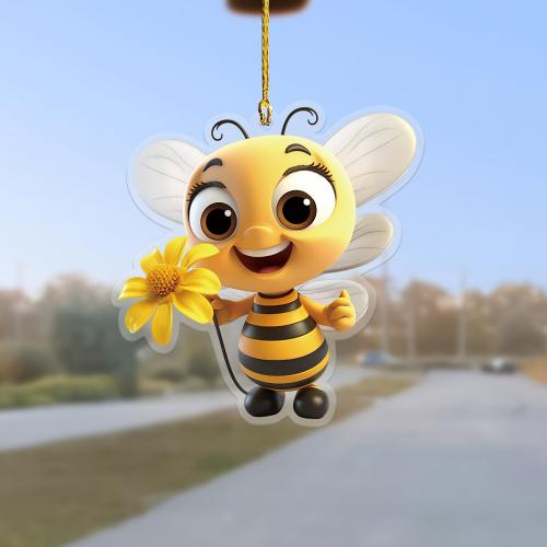 Hanging Ornaments Acrylic Bee for home and office mixed colors Sold By PC