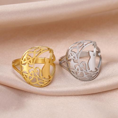 Stainless Steel Finger Ring 304 Stainless Steel plated & for woman Sold By PC