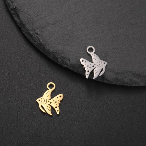 Stainless Steel Pendants, 304 Stainless Steel, Fish, plated, DIY & hollow, more colors for choice, Sold By PC