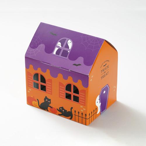 Papir Halloween slik boks, House, Udskrivning, flerfarvede, 110x85x120mm, Solgt af PC