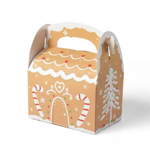 Papir Christmas Gift Box, Udskrivning, Foldbare & forskellige design til valg, 110x70x130mm, Solgt af PC