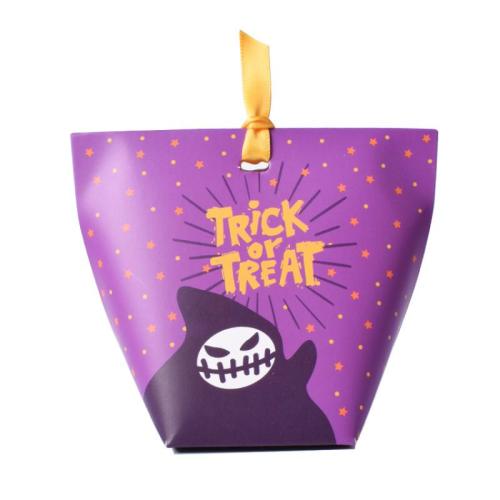 Paper Halloween Candy Box, printing, Foldable, more colors for choice, 60x60x100mm, Sold By PC