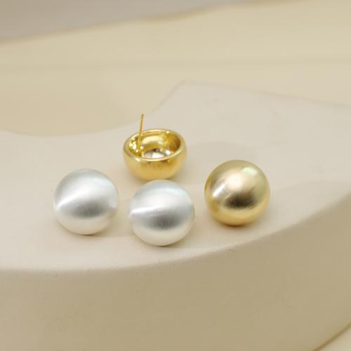 Brass Stud Earring, fashion jewelry & for woman, more colors for choice, 18mm, Sold By Pair