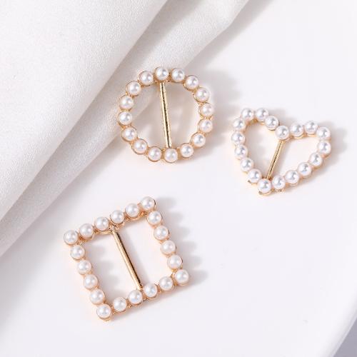 Jewelry Accessories, Tibetan Style, with Plastic Pearl, DIY & different styles for choice, golden, 10PCs/Bag, Sold By Bag