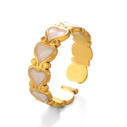 Anillo de dedo del esmalte de acero inoxidable, acero inoxidable 304, Joyería & diferentes estilos para la opción & para mujer, más colores para la opción, Vendido por UD