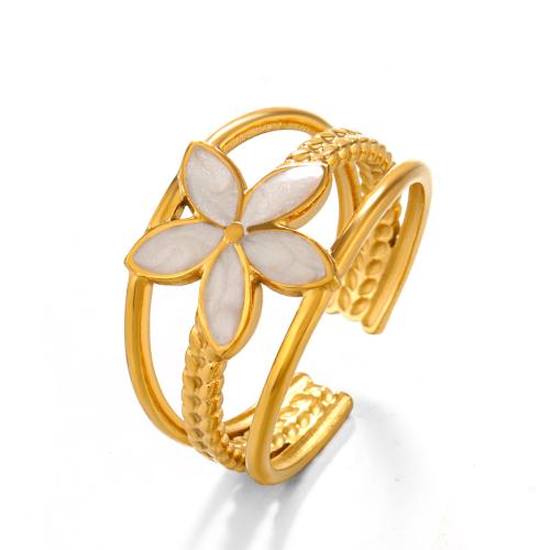 Enamel Stainless Steel Finger Ring 304 Stainless Steel fashion jewelry & for woman Sold By PC