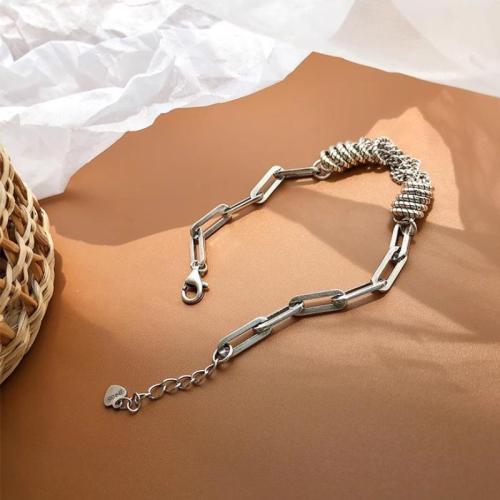 925 Sterling Silver Bangle Bracelet, fashion jewelry & different styles for choice & for woman, Length:Approx 19.5 cm, Sold By PC