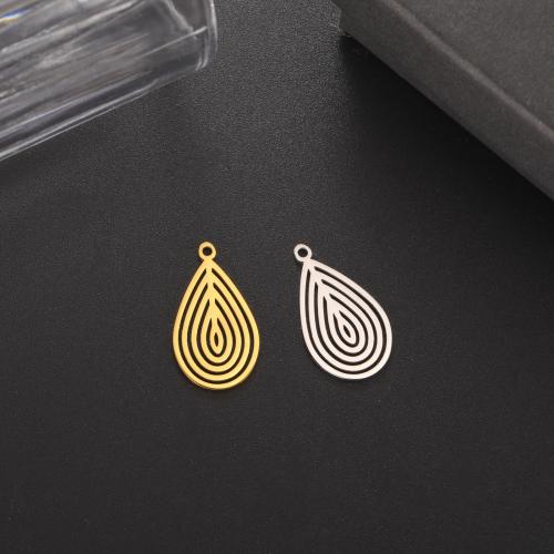 Stainless Steel Pendants 304 Stainless Steel Teardrop DIY Sold By PC