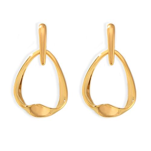 Boucles d'oreilles pendantes en laiton, bijoux de mode & pour femme, doré, 48x25mm, Vendu par paire