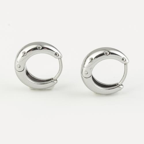 Acier inoxydable Levier Retour Earring, Acier inoxydable 316, bijoux de mode & pour femme, couleur originale, 15x13mm, Vendu par paire