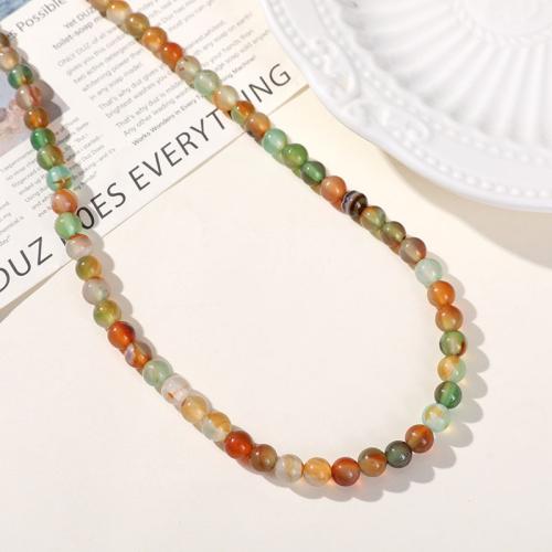 Perles agates, agate malachite, Rond, DIY, couleurs mélangées, 6mm, Vendu par Environ 38 cm brin