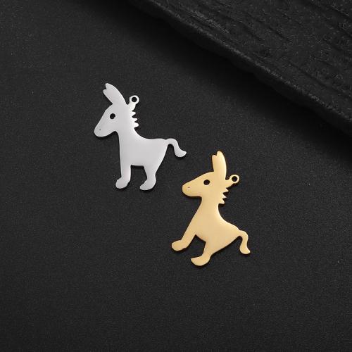 Stainless Steel Animal Pendants, 304 Stainless Steel, Horse, Vacuum Ion Plating, DIY, more colors for choice, 16x22.40mm, Sold By PC