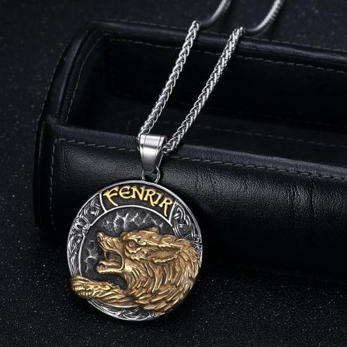 Pendentifs en titane, Acier titane, Rond, Placage, normes différentes pour le choix & pour homme, plus de couleurs à choisir, Longueur 60 cm, Vendu par PC