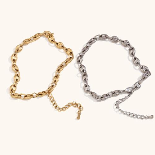 Stainless Steel Anklet, 304 Stainless Steel, with 5cm extender chain, plated, fashion jewelry, more colors for choice, Length:20 cm, Sold By PC