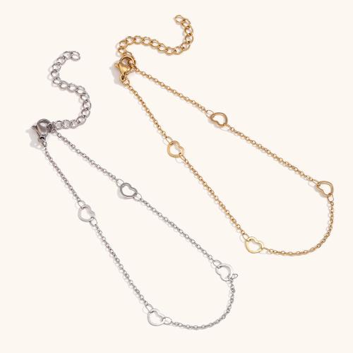 Stainless Steel Anklet 304 Stainless Steel with 5cm extender chain plated fashion jewelry Length 20 cm Sold By PC