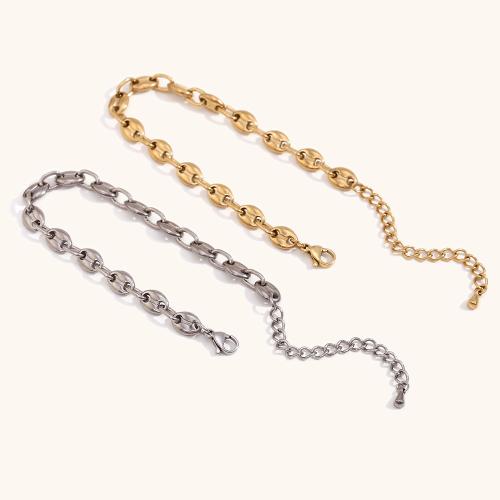 Stainless Steel Jewelry Bracelet, 304 Stainless Steel, with 5cm extender chain, plated, fashion jewelry, more colors for choice, Length:16 cm, Sold By PC