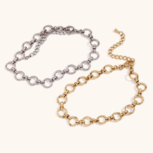 Stainless Steel Jewelry Bracelet, 304 Stainless Steel, with 5cm extender chain, plated, fashion jewelry, more colors for choice, Length:17 cm, Sold By PC