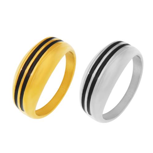 Bague acier titane, Placage, bijoux de mode & normes différentes pour le choix & pour femme & émail, plus de couleurs à choisir, Vendu par PC