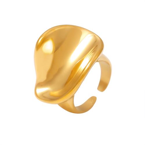 Anillo de dedo de acero inoxidable, acero inoxidable 304, 18K chapado en oro, Joyería & diverso tamaño para la opción & para mujer, Vendido por UD