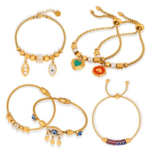 Pulsera de acero de titanio, Partículas de acero, chapado, Joyería & diferentes estilos para la opción & para mujer, más colores para la opción, Vendido por UD