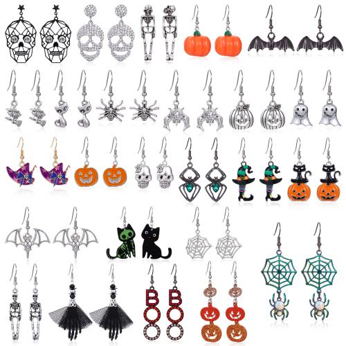 Nowe Gorące Halloween Biżuteria i Dekoracja, Stop cynku, Halloween Design & różne style do wyboru & dla kobiety & z kamieniem, sprzedane przez para